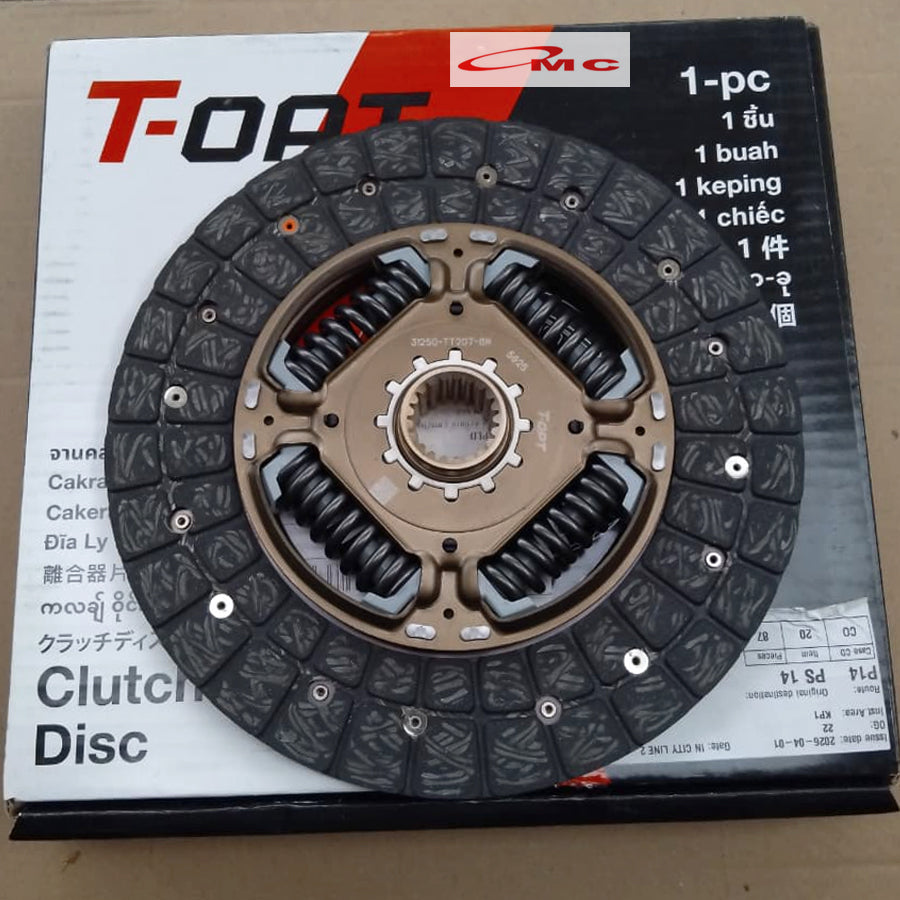 Plat Kampas Kopling Clutch Disc Hilux Rangga Innova Reborn Bensin Original T-OPT 31250-TT207-8M Genuine Parts