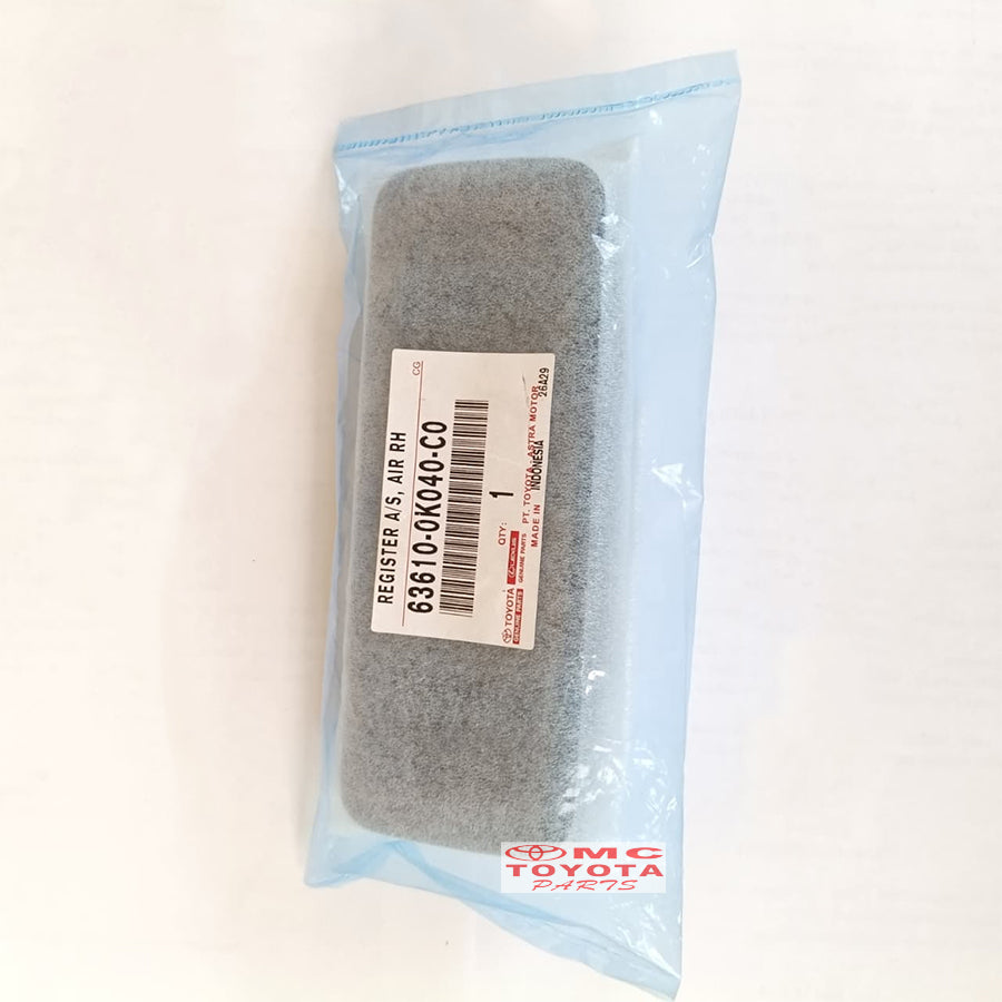 Kisi Kisi AC Plafon Atas Toyota innova Reborn  Fortuner  VRZ GR Orginal Harga Satuan Warna Hitam Asli 63610-0K040-C0