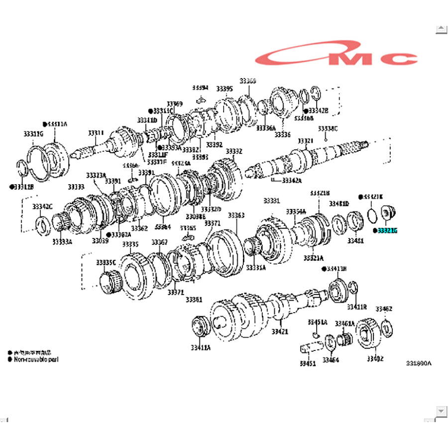 Mur Transmis Dyna 130HT 130LT Hino Dutro 130HT 130HD 130MD Coaster Original 90179-24008