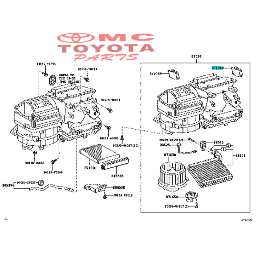 Motor Servo Ac Toyota Fortuner Kijang Innova Original 87106-0K080