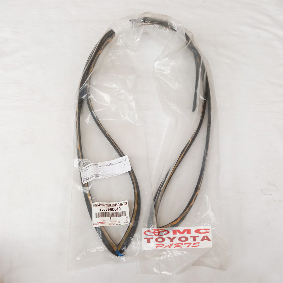 List lis Moulding Karet Kaca Depan Yaris Bakpao 2006-2013 Original Toyota 75531-0D010