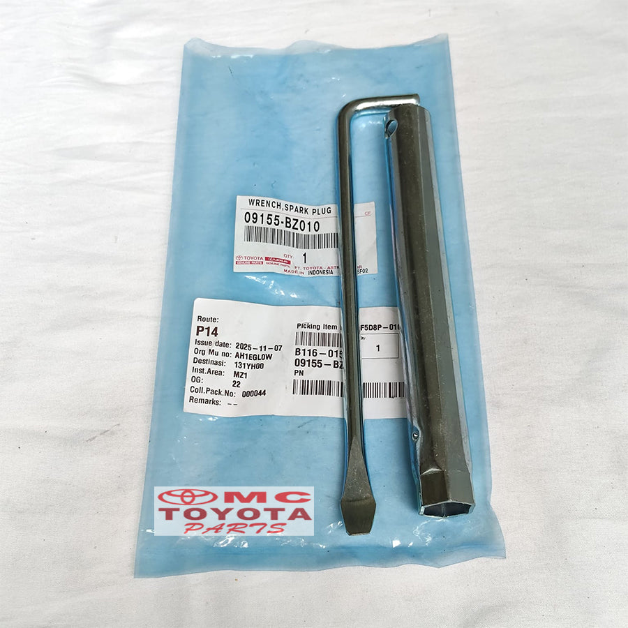 Kunci Busi 16mm 16 mm Besi Original Avanza Xenia Rush Terios Innova Fortuner Hilux Brio Jazz CRV Freed Ertiga Gran Max Luxio APV ETC 09155-BZ010  Wrench Spark Plug