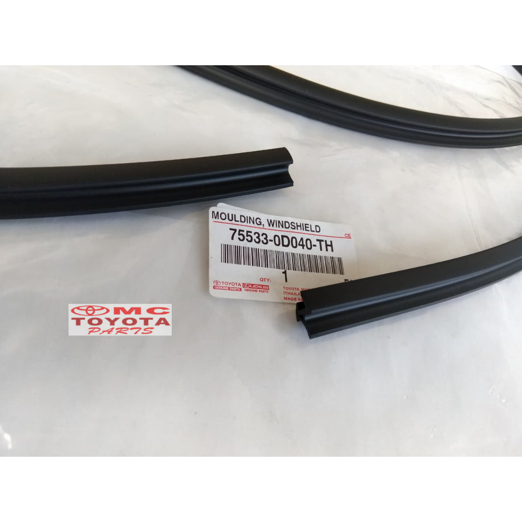 Lis Karet Kaca Depan Moulding Wingshield Vios Gen1 Old Lama Original Toyota 75533-0D040-TH