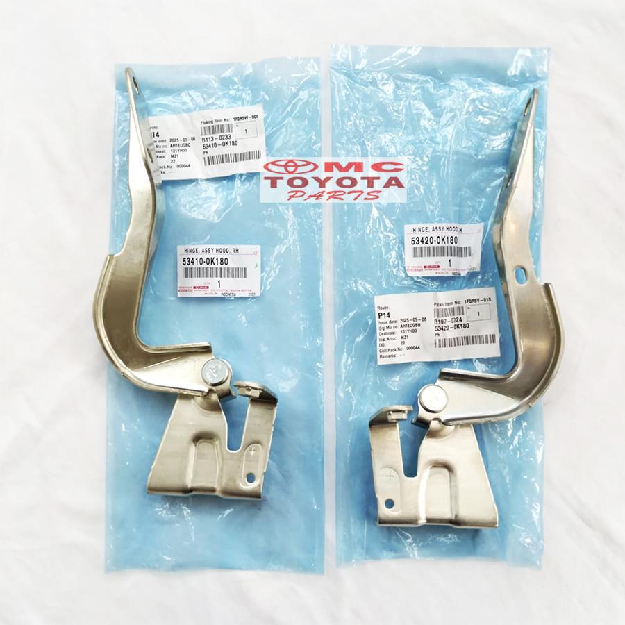 Engsel Kap Cup Motor Depan Kanan Kiri Innova Reborn Original Toyota 53410-0K180 / 53420-0K180 Engsel Kap Mesin Inova Reabon