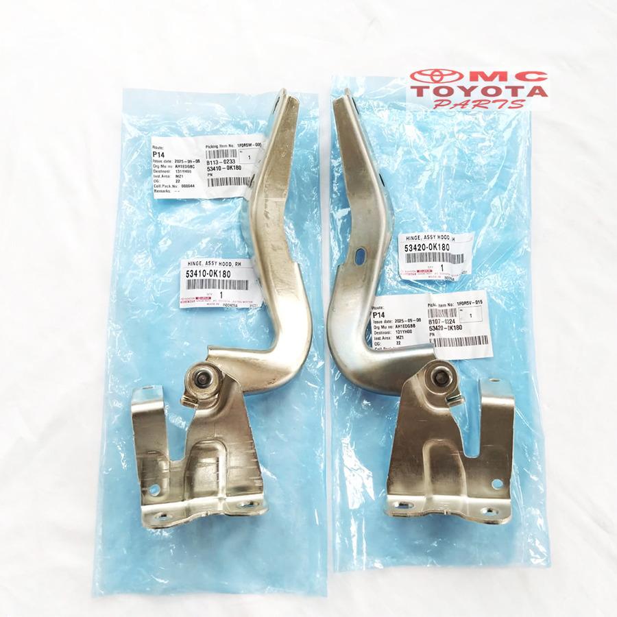 Engsel Kap Cup Motor Depan Kanan Kiri Innova Reborn Original Toyota 53410-0K180 / 53420-0K180 Engsel Kap Mesin Inova Reabon