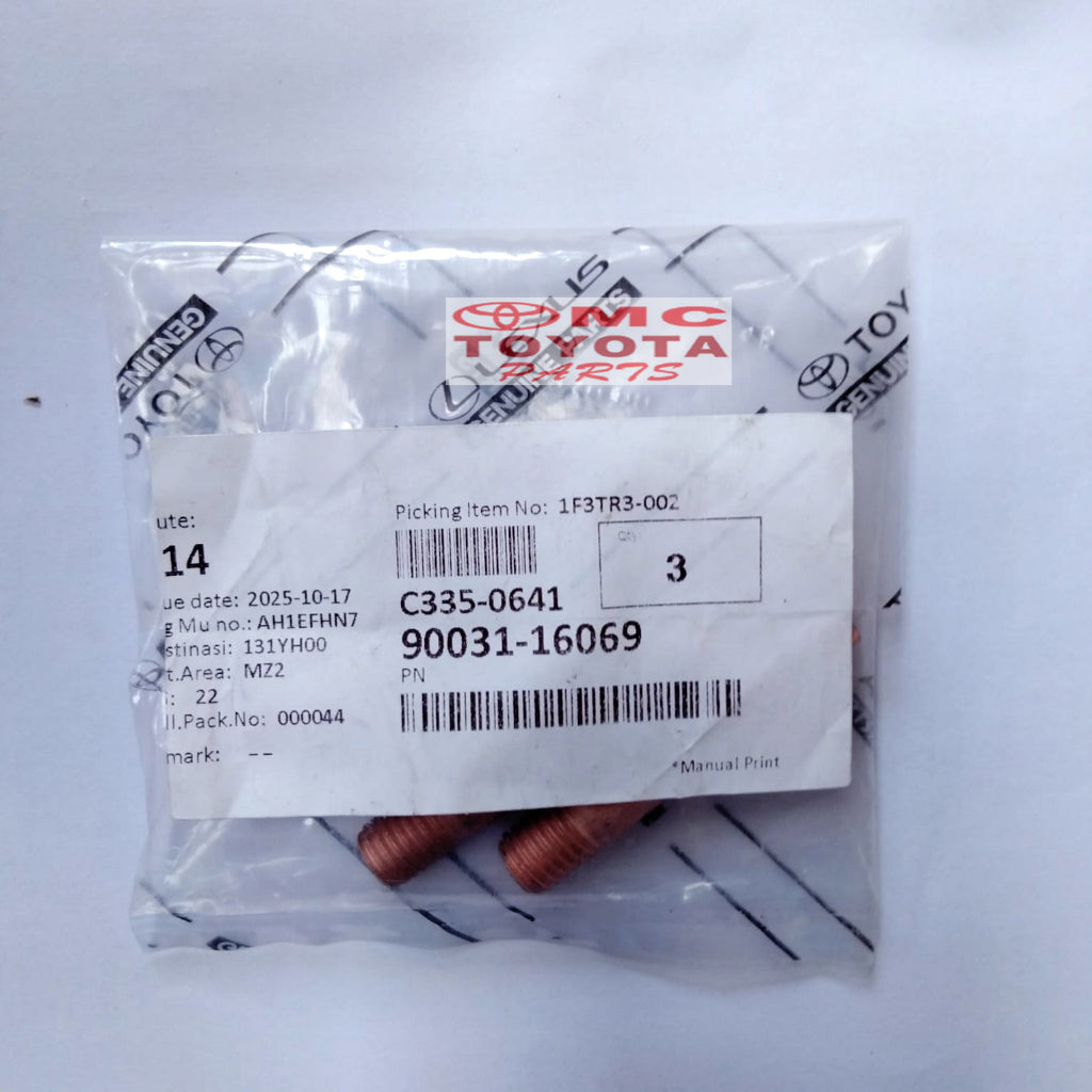 Baut Stud Bolt Stud Manifold Turbo Coaster Dyna Saurus Hino Dutro Baut Manifold 90031-16069 Original