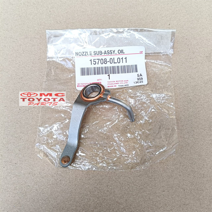 Pipa Jet Oli Nozzle Sub Assy Oil Kijang Innova Fortuner Hilux Diesel Hiace Original Toyota 15708-0L011 Nozle Nozel Pipa Jet Oil Oli 1KD 2KD