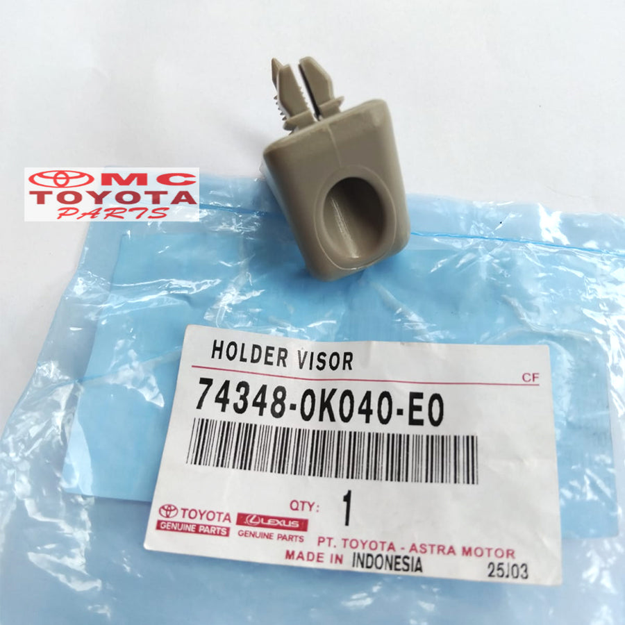 Dudukan Klip Holder Sunvisor Tahanan Cahaya Fortuner Innova 74348-0K040-E0 Original Toyota
