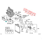 Selang Air Selang Hose Water By Pass Agya Ayla 1.0 1000cc Original Toyota 16261-B6050