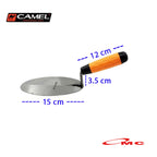 Camel Sendok Semen Bulat Oval 6" Inch Gagang Karet Anti Slip Sendok Acian Alat Adukan Semen Pasir Cetok Tembok Sekop Skop Tanah Plat Baja Sendok Semen Bulat Camel 6 in inch