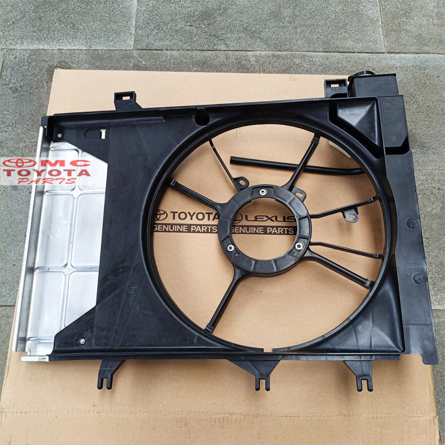 Shroud Fan Radiator + Tabung Air Radiator Toyota Etios Valco Original 16711-0Y080 Shrud Rangka Rumah Kipas Radiator Shroud Fan Radiator Cover Radiator Dudukan Motor Fan Tedengan Dinamo Kipas