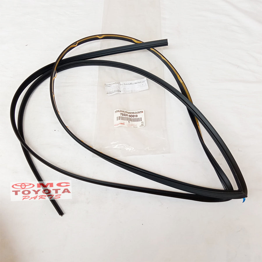 List lis Moulding Karet Kaca Depan Yaris Bakpao 2006-2013 Original Toyota 75531-0D010