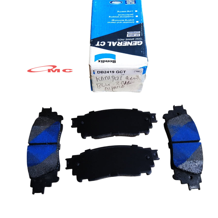 Kampas Rem Belakang New Alphard AH30 BENDIX Brake Pad DB 2419 GCT  DB-2419