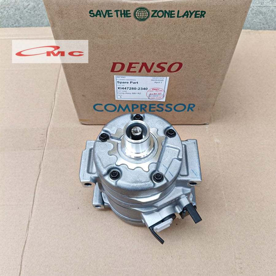 Compressor Kompresor AC Innova Fortuner Bensin Double Blower Original Denso 447280-2340 Kompressor Compresor Compressor Ac Mobil Toyota Kijang Innova Fortuner Lama Asli Ori