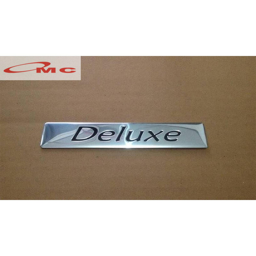 Emblem DELUXE untuk List Body All New Xenia Original NX012-25000-004 Emblem Logo Tulisan Deluxe Chrome Daihatsu Xenia