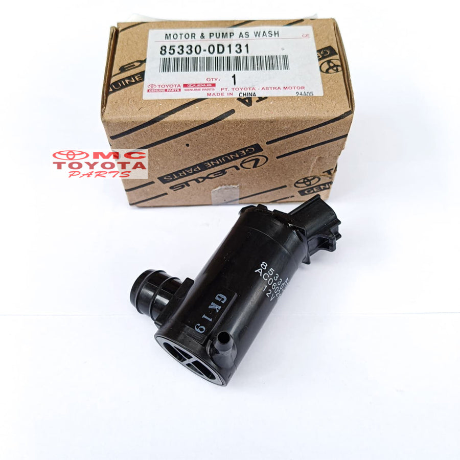 Motor Tabung Wiper Depan All New Vios New Yaris Original Toyota 85330-0D131 Motor Pompa Washer Wiper Depan Pump Assy Washer
