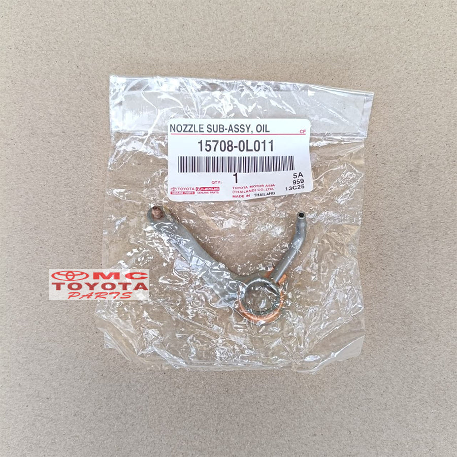 Pipa Jet Oli Nozzle Sub Assy Oil Kijang Innova Fortuner Hilux Diesel Hiace Original Toyota 15708-0L011 Nozle Nozel Pipa Jet Oil Oli 1KD 2KD