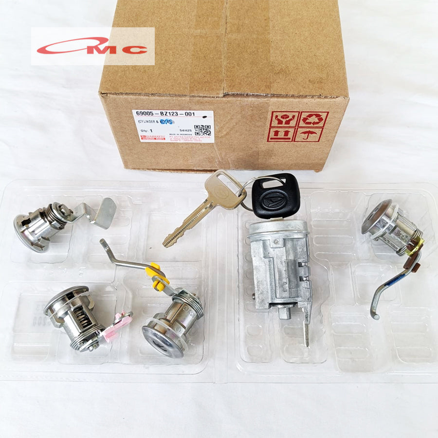 Kunci Kontak Set Daihatsu Gran Max Luxio 2007-2020 Ori 1set 69005-BZ123-001 Kunci Set Grand Max Granmax Grandmax Original Kunci Pintu Door Cylinder Key Set Lengkap Komplit