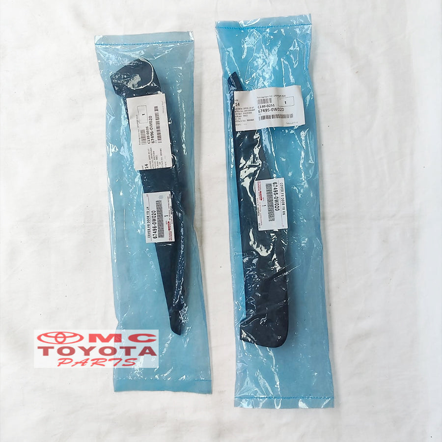 Garnis List Kaca Pintu Depan Kanan Kiri Toyota Dyna Saurus All Tipe Hino Dutro All Tipe Original 67495-0W020 67496-0W020
