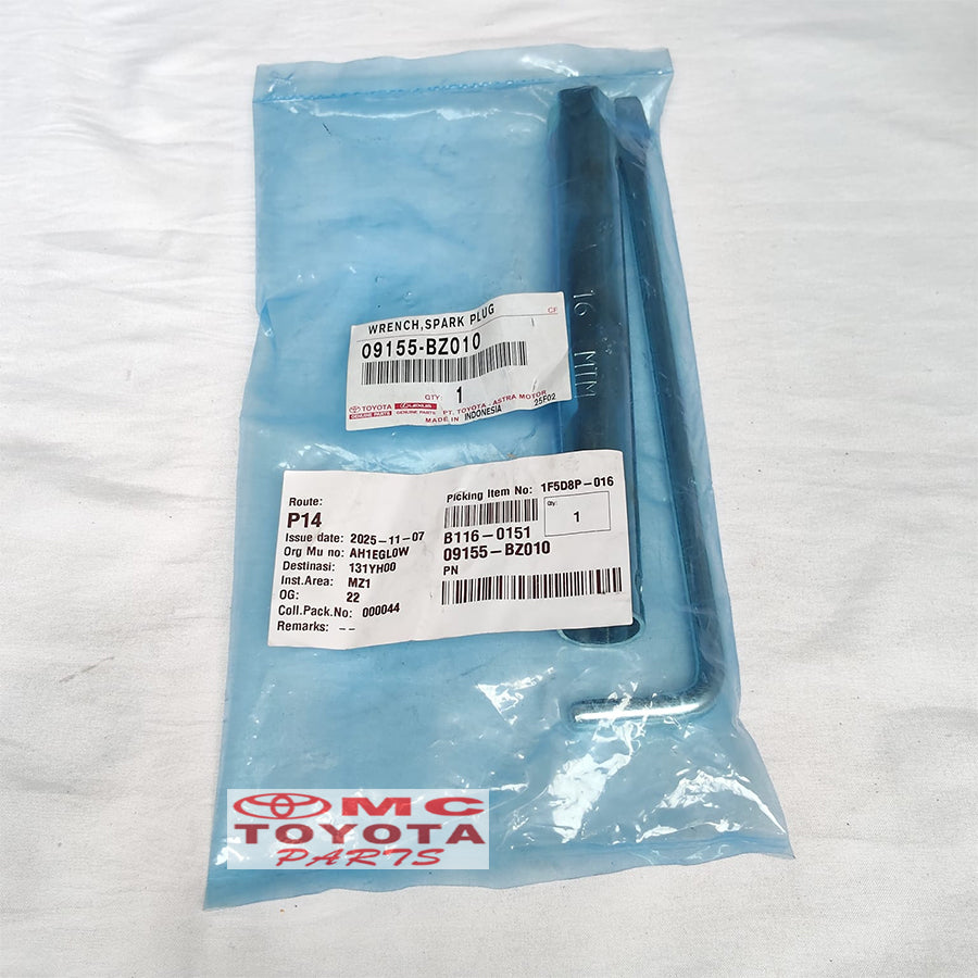 Kunci Busi 16mm 16 mm Besi Original Avanza Xenia Rush Terios Innova Fortuner Hilux Brio Jazz CRV Freed Ertiga Gran Max Luxio APV ETC 09155-BZ010  Wrench Spark Plug