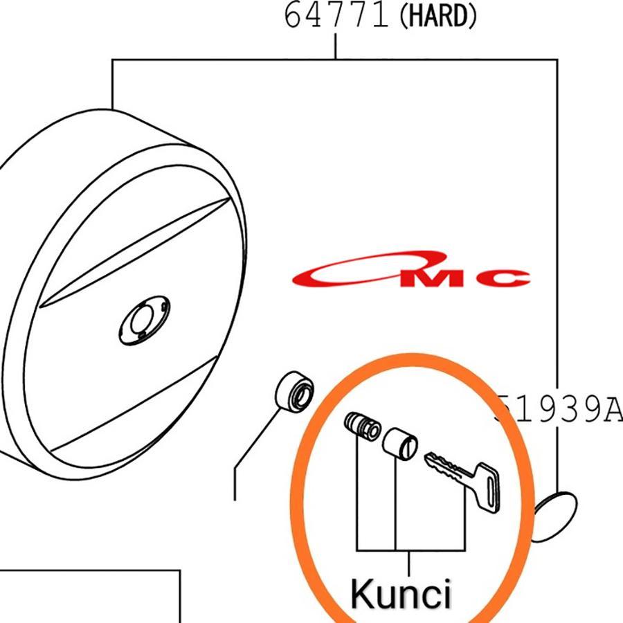Kunci Cover Ban Serep Kunci Lock Toyota RUSH TERIOS 2006-2017 Original 69059-BZ011