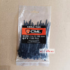 Kabel Tis Tebal CAMEL Nylon 3,6x100mm Insulock Insulok Cable Tis Ikat Multifungsi 100 pcs Putih Hitam Kabel Ties Zip Ties Cable Tie Wrap 3.6 x 100 mm Alat Pengikat