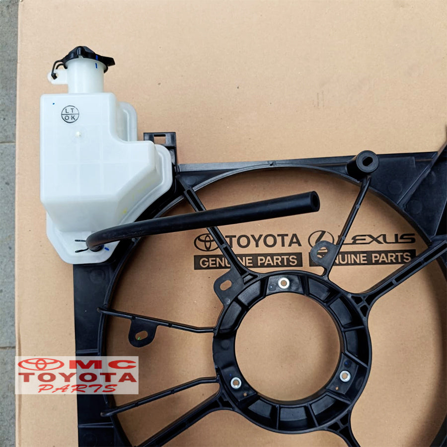 Shroud Fan Radiator + Tabung Air Radiator Toyota Etios Valco Original 16711-0Y080 Shrud Rangka Rumah Kipas Radiator Shroud Fan Radiator Cover Radiator Dudukan Motor Fan Tedengan Dinamo Kipas