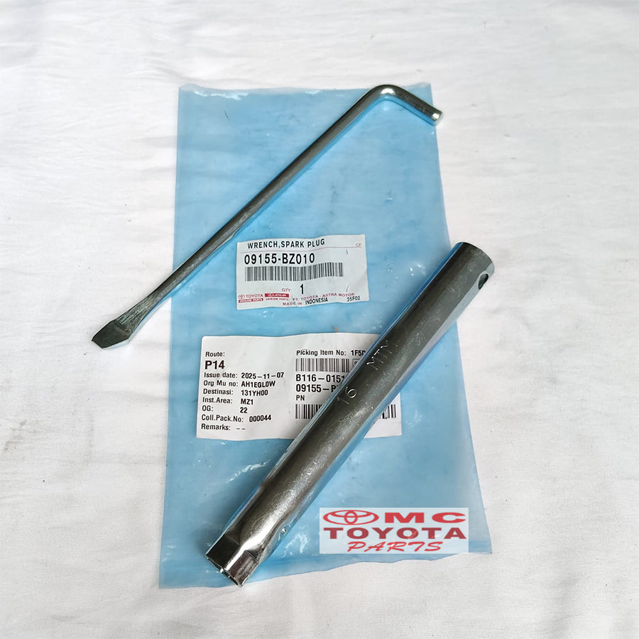 Kunci Busi 16mm 16 mm Besi Original Avanza Xenia Rush Terios Innova Fortuner Hilux Brio Jazz CRV Freed Ertiga Gran Max Luxio APV ETC 09155-BZ010  Wrench Spark Plug
