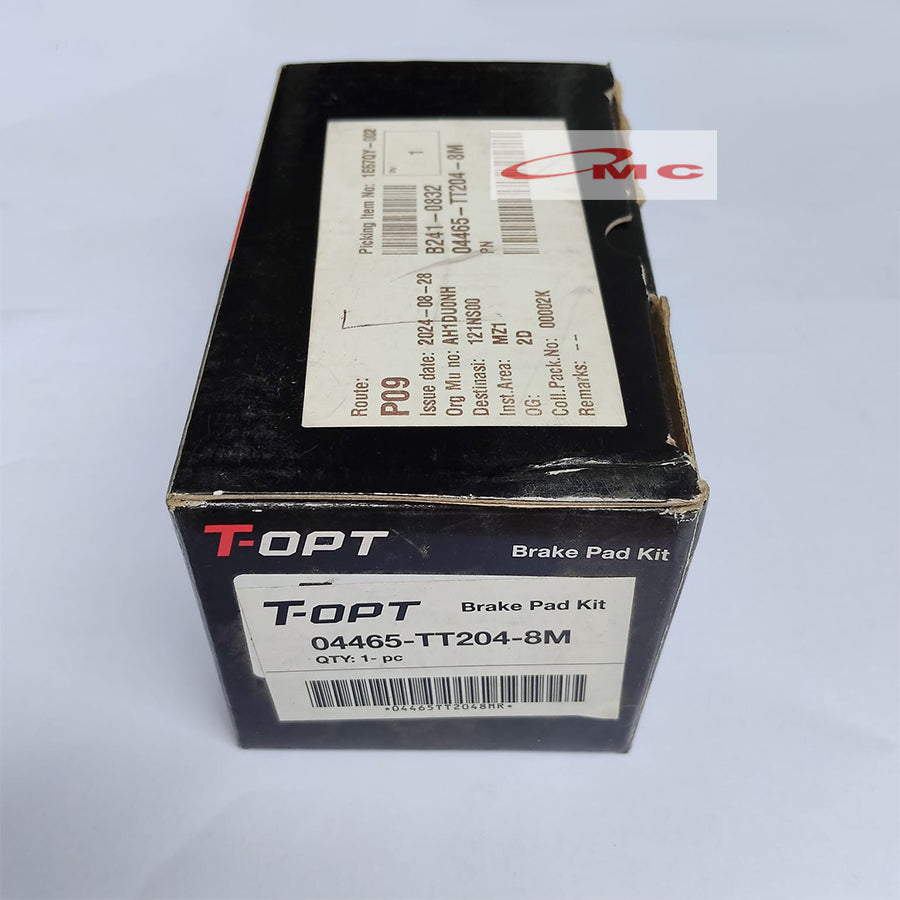 Brake Pad Kampas Rem Yaris Vios Toyota T-OPT 04465-TT204-8M