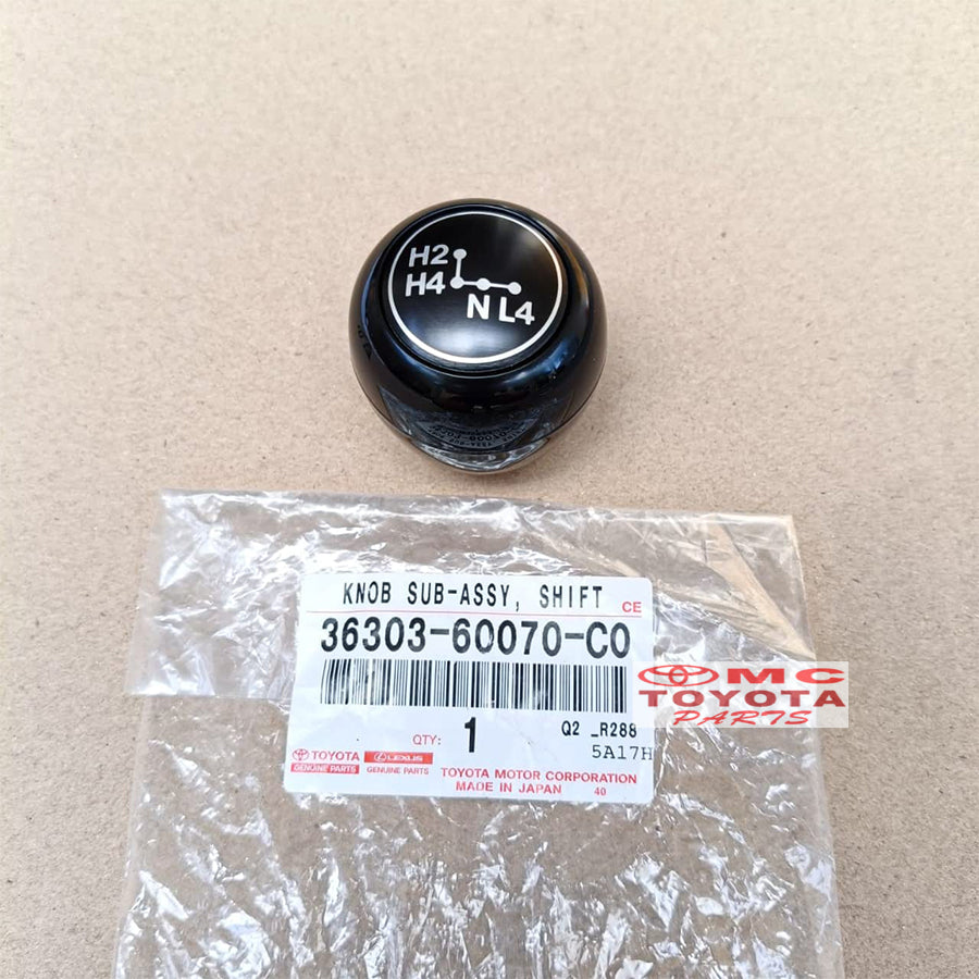 Shift Knop Knob Tuas 4WD 4x4 Toyota Landcruiser Hardtop FJ40 BJ40 Original Hitam Glossy 36303-60070-C0 Knob Knop TC Transfer Case Handle 4x4 Knob Tuas Gardan 4x4 Land Cruiser Hardtop 2F FJ BJ Ori