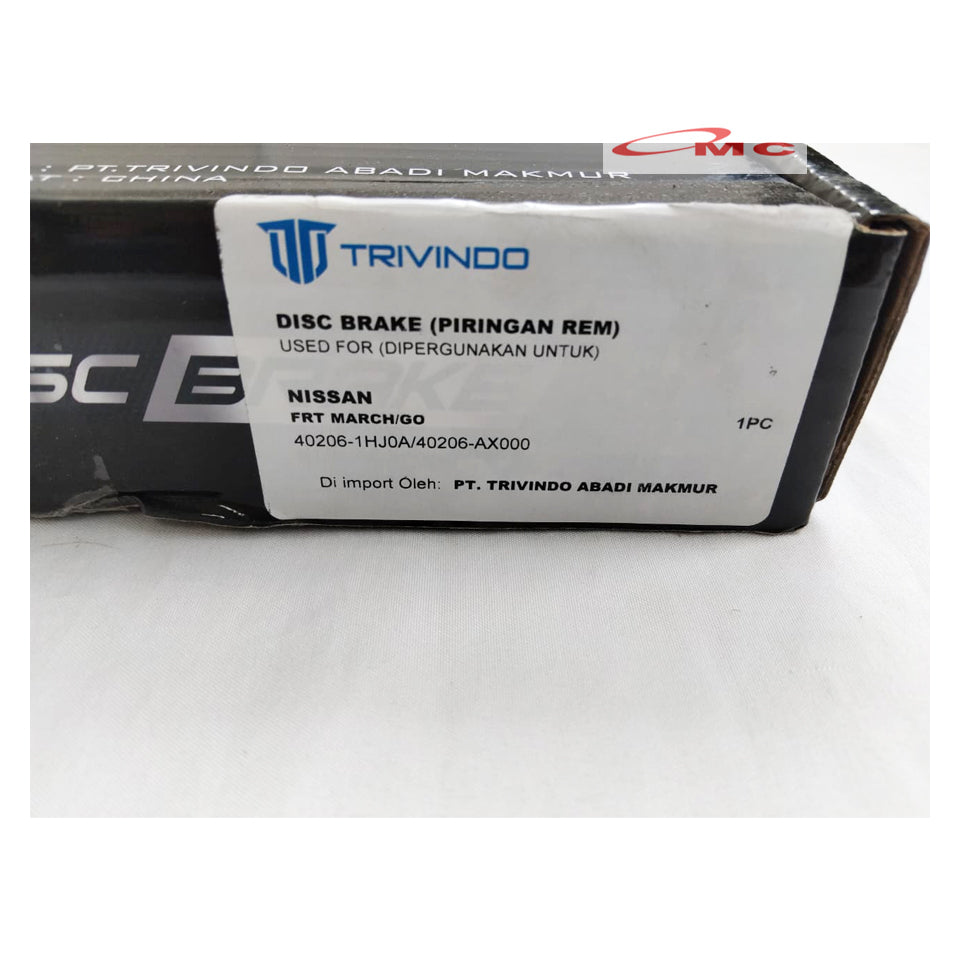 Disc Disk Brake Piringan Rem Depan Nissan March Datsun Go 40206-1HJ0A Original Trivindo