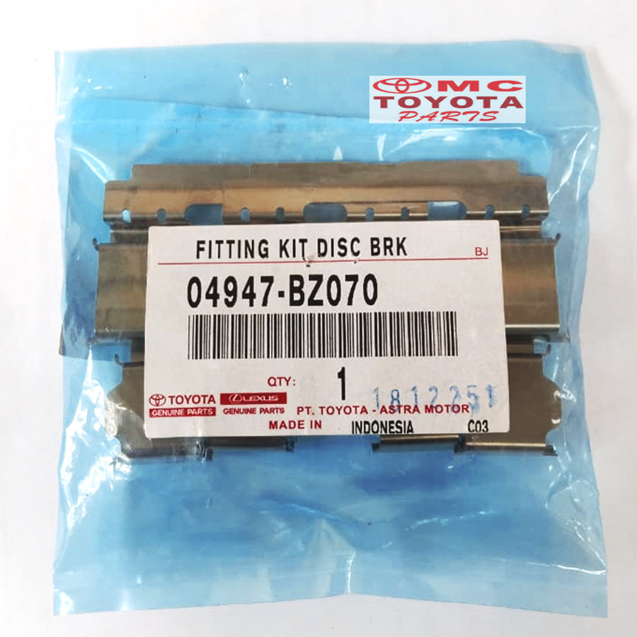 Fiting Fitting Kit Disc Brake Depan Plat Kampas Rem Depan All New Rush Terios Original 04947-BZ070 Plat Lapisan Disc Brake Pad Spring Plat Kancingan Tatakan Ganjelan Kampas Rem Depan Front