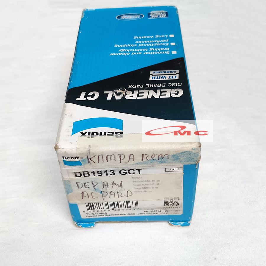 Brake Pad Kampas Rem Depan Alphard ANH20 Vellfire 2008-2015 Bendix DB 1913 GCT
