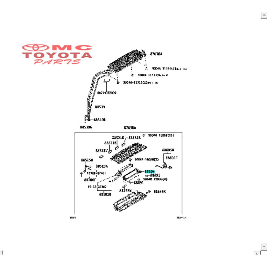 Motor Blower AC Case Sub Assy Avanza Xenia 2012-2019 Terios Rush 2012-2023 Gran Max Luxio  Original 88504-BZ030