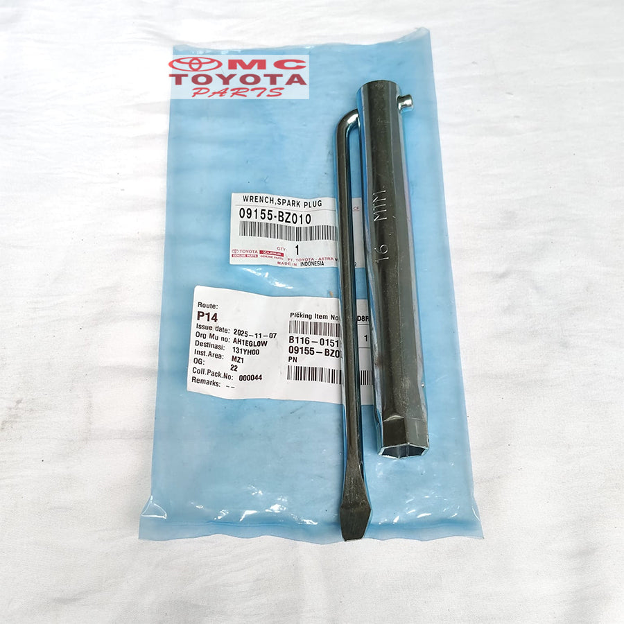 Kunci Busi 16mm 16 mm Besi Original Avanza Xenia Rush Terios Innova Fortuner Hilux Brio Jazz CRV Freed Ertiga Gran Max Luxio APV ETC 09155-BZ010  Wrench Spark Plug