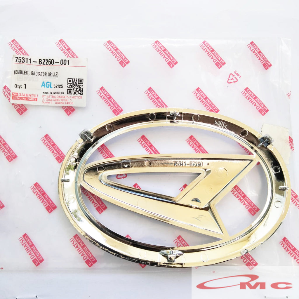 Emblem Logo Grille Radiator Depan Luxio 2015 Up Original Daihatsu 75311-BZ260-001