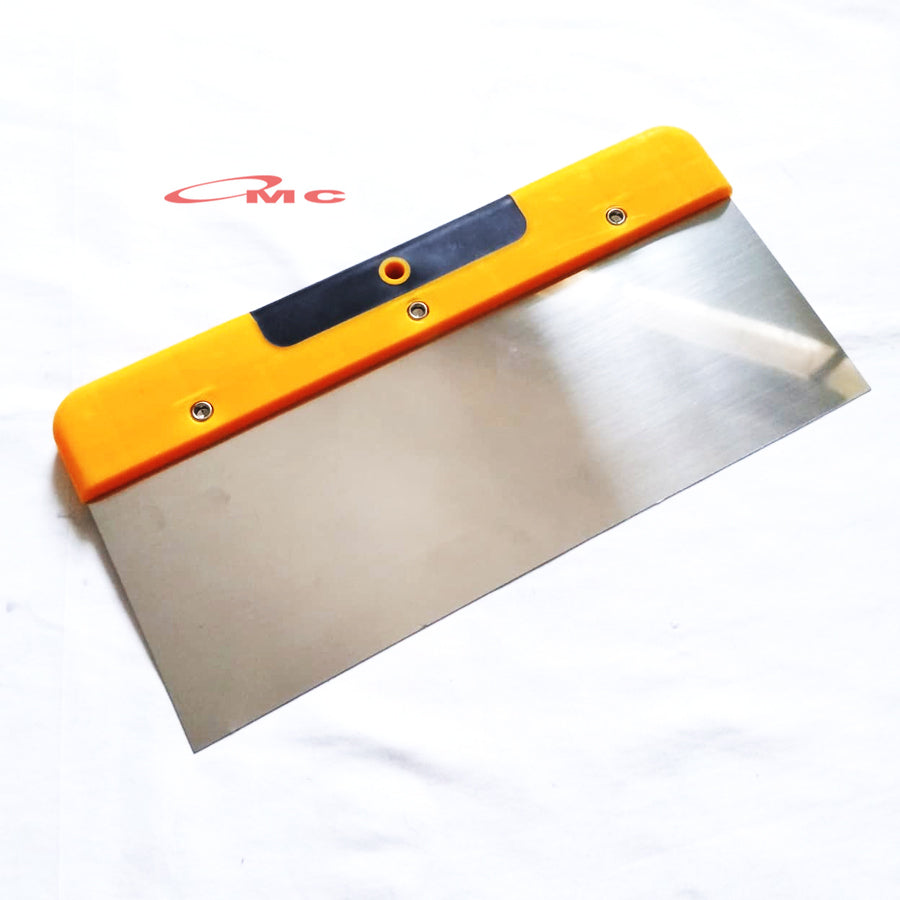 Kapi Kape Skrap Gypsum Gipsum 10 inch 25cm Stainless Gagang Karet Fiber Alat Dempul Plamir Kompon Tembok Dinding Semen Scraper - 12.5*25cm KAPE-BS-10