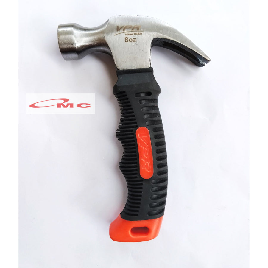 Palu Kambing Mini 8 OZ Palu Cebol Pendek Mini Claw Hammer Alat Pertukangan Pendek Gagang Karet