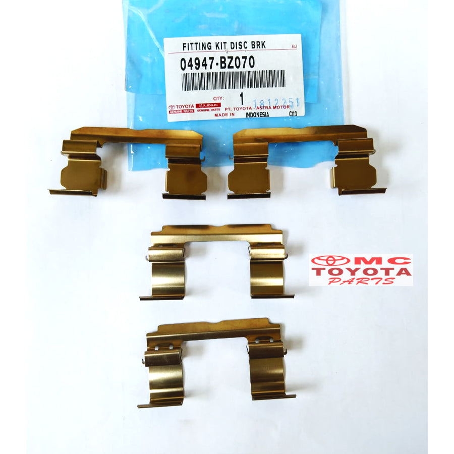 Fiting Fitting Kit Disc Brake Depan Plat Kampas Rem Depan All New Rush Terios Original 04947-BZ070 Plat Lapisan Disc Brake Pad Spring Plat Kancingan Tatakan Ganjelan Kampas Rem Depan Front
