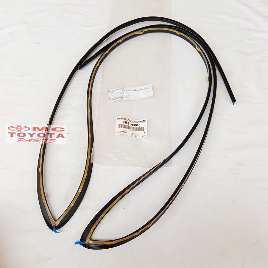 List lis Moulding Karet Kaca Depan Yaris Bakpao 2006-2013 Original Toyota 75531-0D010