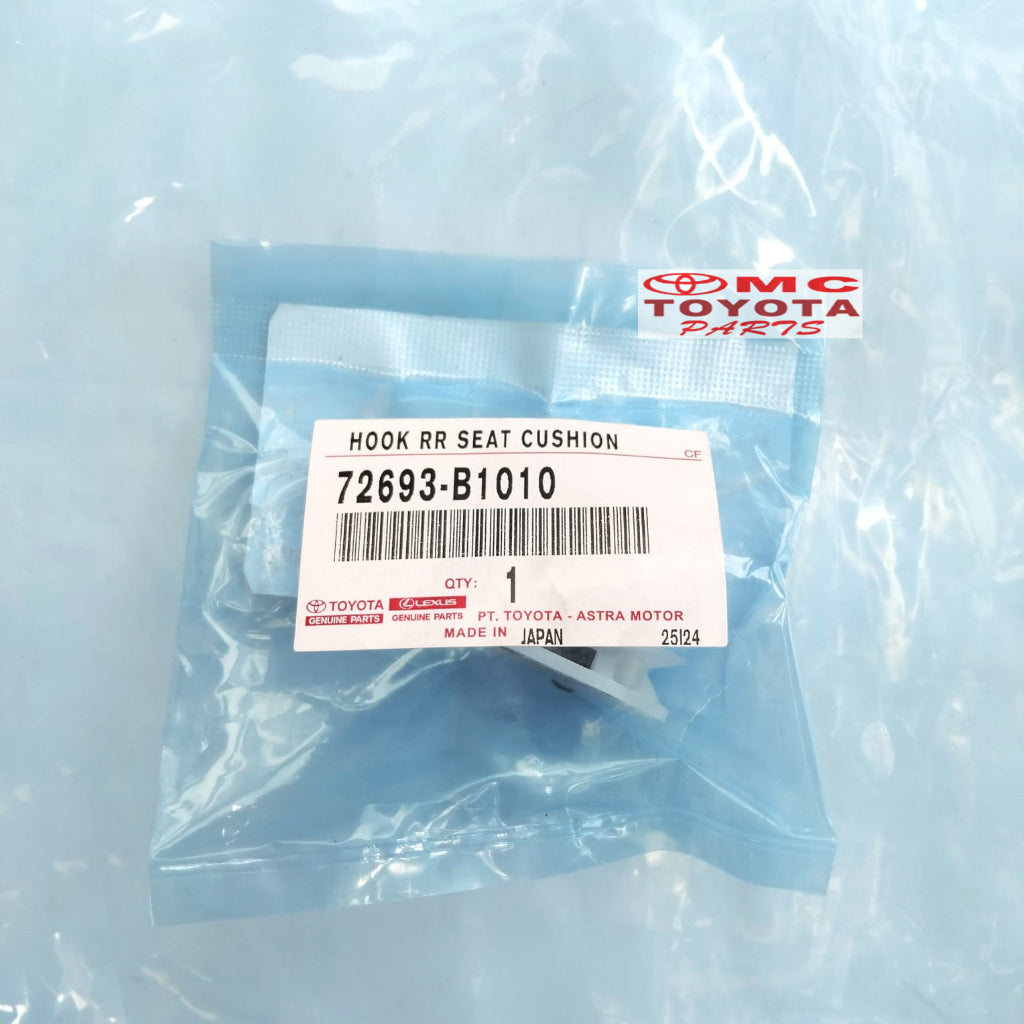 Klip Kancing Pengunci Jok Belakang Vios Yaris Altis Soluna Raize Rocky Corolla Great Corolla All New Twincam Original 72693-B1010