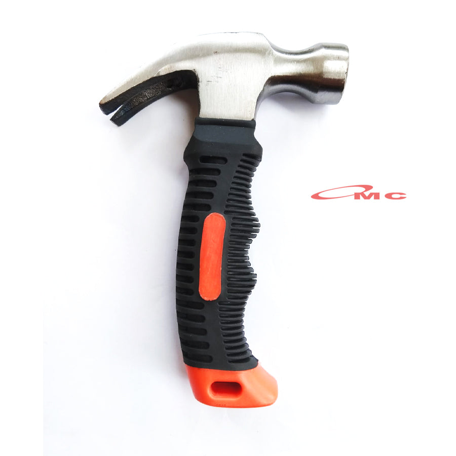 Palu Kambing Mini 8 OZ Palu Cebol Pendek Mini Claw Hammer Alat Pertukangan Pendek Gagang Karet