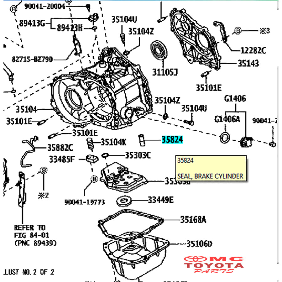 Seal Pipa Matic 2nd 4th Brake Cylinder Agya Ayla Calya Sigra Sirion Original 35638-B1020 Seal 2ND 4TH Matic Valve Body Seal Brake Cilinder Silinder