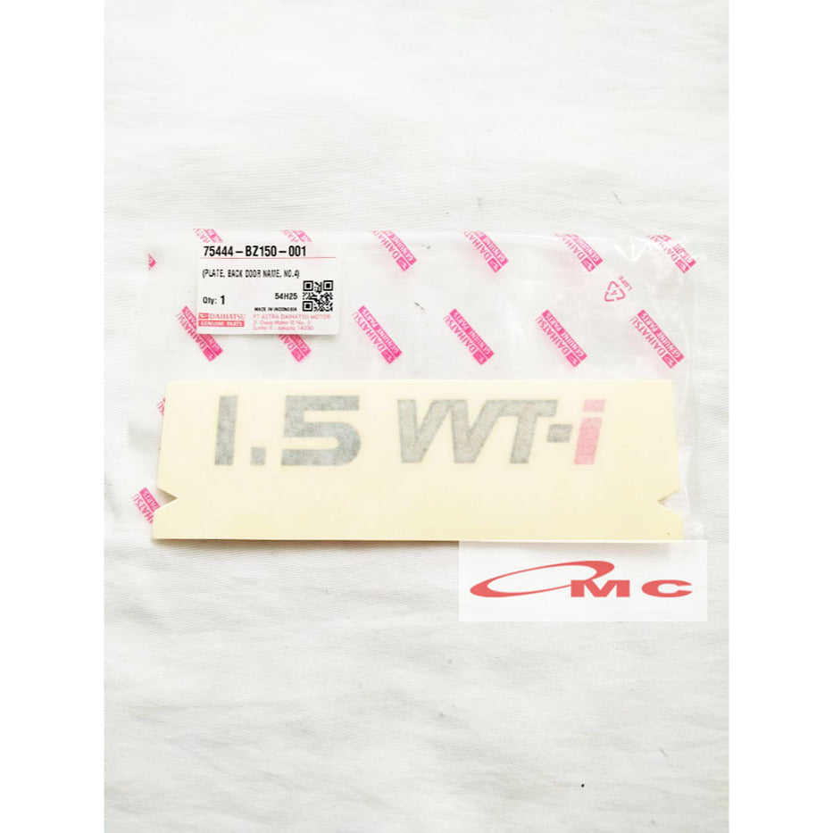 Stiker Sticker Emblem Pintu Belakang Bagasi 1.5 VVT-I Grand Max Mini Bus Pick Up Original Daihatsu 75444-BZ150-001