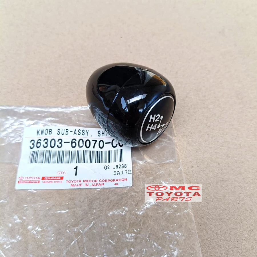 Shift Knop Knob Tuas 4WD 4x4 Toyota Landcruiser Hardtop FJ40 BJ40 Original Hitam Glossy 36303-60070-C0 Knob Knop TC Transfer Case Handle 4x4 Knob Tuas Gardan 4x4 Land Cruiser Hardtop 2F FJ BJ Ori