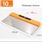 Kapi Kape Skrap Gypsum Gipsum 10 inch 25cm Stainless Gagang Karet Fiber Alat Dempul Plamir Kompon Tembok Dinding Semen Scraper - 12.5*25cm KAPE-BS-10