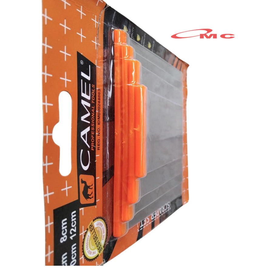Kape 1 Set Isi 4 Pcs Scraper Scrub Skrap Scrap Plat Besi Dempul Camel 5cm 8cm 10cm 12cm KAPE-SET-CML