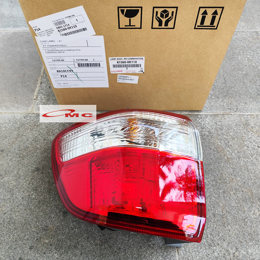 Stoplamp Lampu Belakang Fortuner 2008 2009 2010 2011 Kanan Kiri Original Genuine Toyota 81550-0K110 81560-0K110 Stop Lamp Belakang