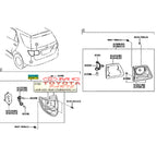 Lampu Stop Lamp Belakang Kanan Kiri Original  Toyota Fortuner VNT 2012-2015  81550-0K400 81560-0K410 Hitam