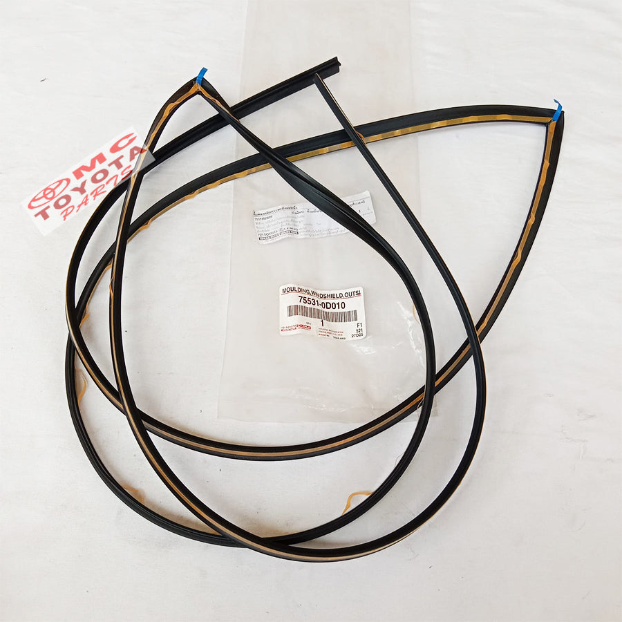 List lis Moulding Karet Kaca Depan Yaris Bakpao 2006-2013 Original Toyota 75531-0D010
